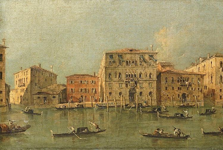 Francesco Guardi View of the Palazzo Loredan dell'Ambasciatore on the Grand Canal oil painting image